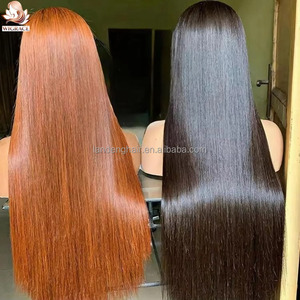 <strong>Ginger</strong> Orange 13x6 HD Lace Front <strong>Wig</strong> Glueless Cuticle Aligned Double Drawn Original Raw Vietnamese Bone Straight <strong>Wigs</strong> Human Hair - Product Image 1