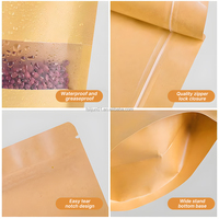 Sacs en papier kraft refermables avec fenêtre pour emballage alimentaire