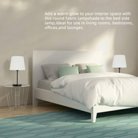 Abat-jour en tissu de lin écologique, diffuseur de lumière moderne couleur beige, accessoire d'éclairage intérieur, fournisseur