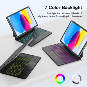 Teclado Magic para iPad 11.ª Generación (A16 2025)/10.ª Generación (<span class=keywords><strong>2022</strong></span>), Panel Táctil Multitáctil, Soporte Flotante Cantilever, Retroiluminación de 7 Colores - Product Image 5