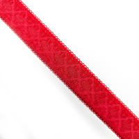 Nouveautés : Bande élastique en nylon jacquard personnalisée de 15 mm, avec dentelle picot, pour soutien-gorge