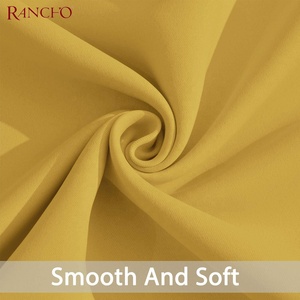 Tende stile europeo tende <span class=keywords><strong>arredamento</strong></span> giallo senape tende gommino oro - Product Image 4