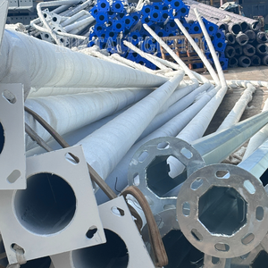 3-15m HDG Eisen Straßen laternen pfahl Quadrat/Runde konische konische Flansch basis 2-Arm 3-Arm-Montage OEM ODM verfügbar - Product Image 4