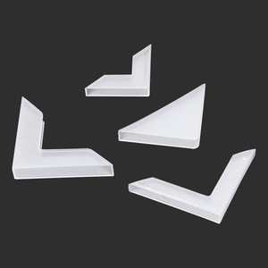 Hz Glass <b>Corner</b> <b>Protector</b> L Shape 5mm Inner Diameter White Transparent Plastic Right Angle Anti Collision Protection - Product Image 1