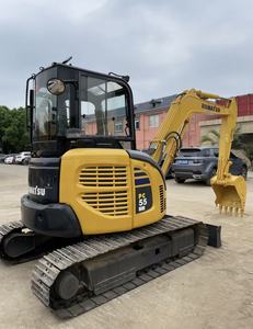 Petite pelle Komatsu Pc55 à chenilles de 5.5 tonnes au Japon utilisée avec moteur et engrenage à vendre Pc55mr - Product Image 1