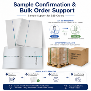 Papier en pâte de coton biodégradable et écologique avec fil de sécurité bleu personnalisé pour certificats, documents, bons, anti-contrefaç<span class=keywords><strong>on</strong></span> RBI - Product Image 4