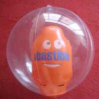 Boule de plage gonflable en PVC, de haute qualité, avec jouet intérieur