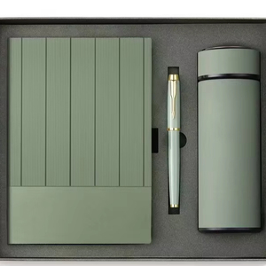 2026 Winner New Unique Corporate Gift Set Stainless Steel Luxury 3-in-1 Notebook Pen Thermos <b>Cup</b> Personalized Letterpress Gift - Product Image 1