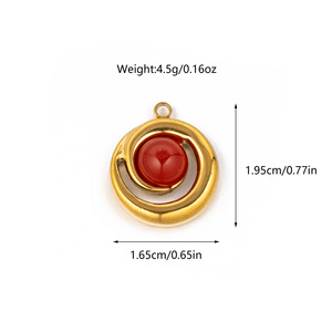 Ánh Sáng Mặt Trời 18K Mạ Vàng Thép Không Gỉ Mặt Dây Chuyền Vòng Cổ Cho Phụ Nữ Tự Nhiên Thương Hiệu Chữ Thập Số Kim Cương Trái Tim Kitô Giáo Biểu Tượng - Product Image 5