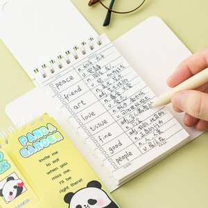 Taccuino Tascabile Portatile Formato B6 con Stampa di <span class=keywords><strong>Vocabolario</strong></span> Inglese con Simpatici Panda Cartoon - Product Image 3