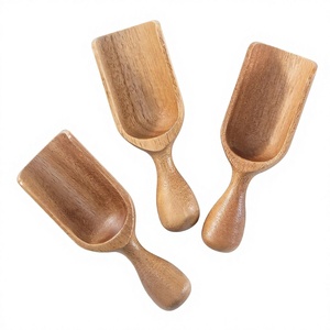 Cucharas de Madera Ecológicas Clásicas al por Mayor con Mangos Largos y Cortos para Café, Té, Azúcar y Sales de Baño - Product Image 1