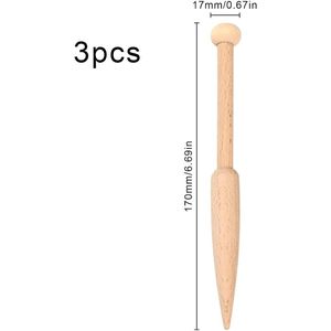 Herramientas de bricolaje para manualidades: Bobina de tapicería personalizada de madera de haya de 17 mm, herramienta de tejido a mano lisa para artesanía, para enrollar hilo en el cuerpo. - Product Image 1