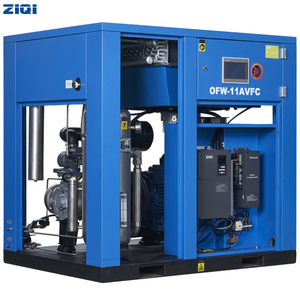 <span class=keywords><strong>ZIQI</strong></span> marca 11kw 15HP compresor de aire de tornillo sin aceite rotativo ahorro de energía AC 380V Motor componentes de núcleo estacionario - Product Image 4