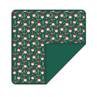 Literie chaude pour nourrissons et nouveau-nés, couverture bébé en bambou tricoté sur mesure décorée d'un motif de bonhomme en pain d'épices de Noël