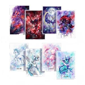 YQ Wholesale 100 feuilles Nouveaux panneaux de fan art Pokémon Fantasy Journey, jeu de cartes à collectionner, écologiques, pour cadeaux de fête - Product Image 5