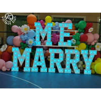 Mdf Love Marquee Lettres acryliques 4ft Led Light Alphabet Lettre artificielle géante