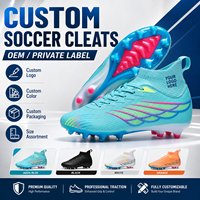 Chaussures de football personnalisées OEM à crampons hauts FG pour jeunes, hommes et femmes – Chaussures d'entraînement à marque privée