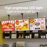 Panneau de menu à LED Boîte à lumière ultrafine éclairée Boîte à lumière suspendue pour signalisation de restaurant