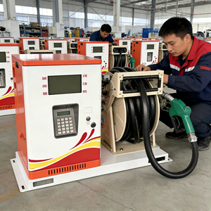 משאבת דלק ניידת 12V / 24V / 220V עם גלגלת צינור ניתנת להארכה עד 15 מטר, מתאימה לתדלוק ציי רכב - Product Image 2