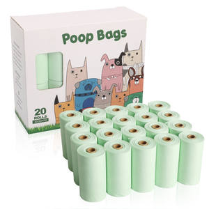 Bolsa de caca de mascota totalmente biodegradable, bolsa de caca de mascota compostable sin olor, bolsa de caca de almidón de maíz PLA de seda 1,5 - Product Image 1