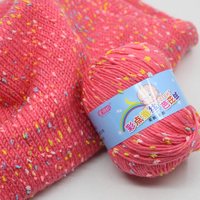 Hilo Acrílico 100% con Puntos de Colores Variados para Tejer Suéteres, Bufandas, Abrigos, Gorros, Hilo de Algodón para Bebés