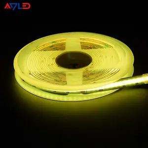 Harga grosir IP20 tahan air COB LED Strip Light 10mm lebar 630leds fleksibel Multi warna RGB COB LED Strip Light