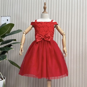 Robe de princesse élégante en dentelle pour filles ODM Robe de soirée fantaisie avec manches tombantes pour occasions spéciales pour enfants - Product Image 2