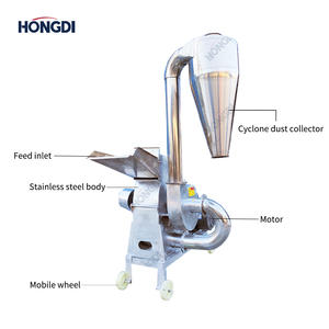 Broyeur à marteaux en acier inoxydable à haute efficacité avec moteur et roulement pour le traitement des céréales alimentaires, production de 51 à 100 kg/h, puissance de 1 kW - Product Image 3