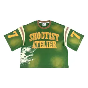 Мужская уличная одежда на заказ, футболка с графическим рисунком, облегающая 100% хлопковая укороченная футболка большого размера в стиле хип-хоп
