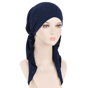 Nueva moda versátil musulmana señora instantánea tela Hijab para mujeres venta al por mayor pañuelo elástico curvo último Hijab instantáneo - Product Image 5