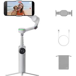 Stabilisateur de téléphone pliable Insta360 Flow 2 Pro en alliage d'aluminium gris pierre avec suivi IA pour iPhone 12-16 - Product Image 1