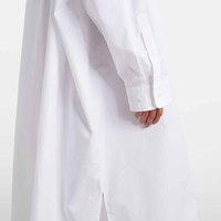 Fabricants de vêtements sur mesure – Nouvelle collection Printemps-Été-Automne : Robe longue décontractée en coton, boutonnée sur le devant, coupe oversize, style minimaliste