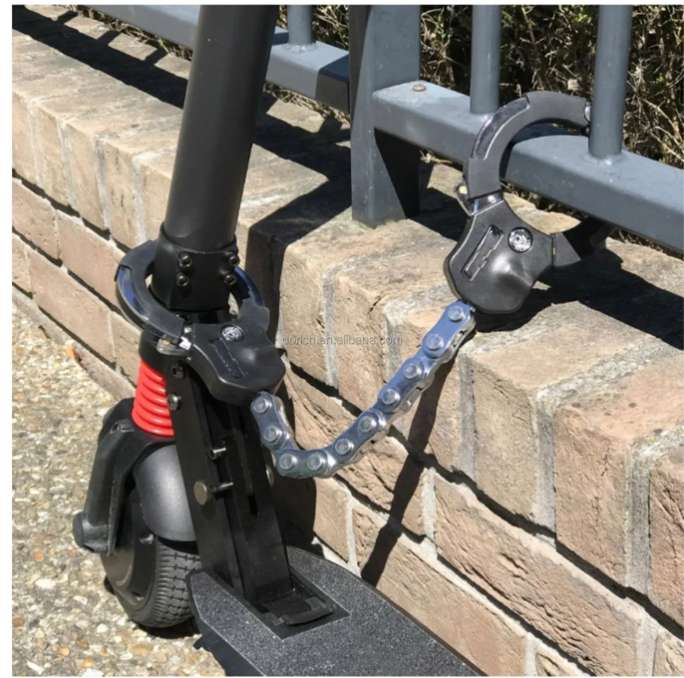 Блокировка наручников для мотоцикла с защитой от кражи, цепи, замок для электрического скутера, замок для велосипеда с кабелем для яхты