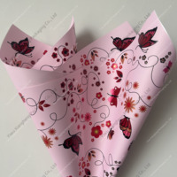 Desain Terbaru Laris Manis Kertas Pembungkus Bunga Korea Tahan Air Kertas Kupu-kupu
