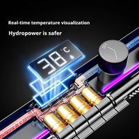 Robinet cascade numérique intelligent à LED Grand évier de cuisine bionique multifonction en acier inoxydable moderne à deux trous Nano de lavage