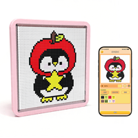 Carte de programmation LED intelligente 52x52 avec contrôle via application Bluetooth, compatible avec les perles Perler de 2,6 mm, import de photos, guide de luminescence, pour loisirs créatifs DIY pour adolescents et adultes