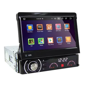 1Din Android10.0 자동차 라디오 개폐식 7 "터치 스크린 GPS DSP CarPlay Autoradio 자동차 DVD 플레이어