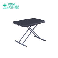 Table pliante en plastique réglable en hauteur SK-ZDZ-H003-Table à manger de café et de jardin de vente chaude