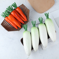 Réplique réaliste de carotte artificielle pour la décoration de restaurants, la présentation en cuisine domestique, accessoire de photographie culinaire, fournitures de merchandising visuel