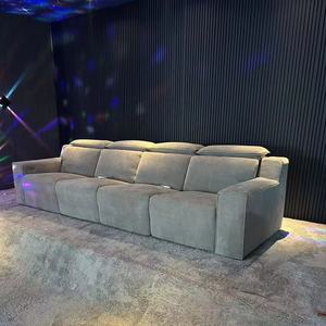 होम थिएटर के लिए आधुनिक वास्तविक चमड़े की पावर रिक्लियर सोफा बड़ी क्षमता निजी फिल्म रूम सीट होम सिनेमा फर्नीचर - Product Image 5