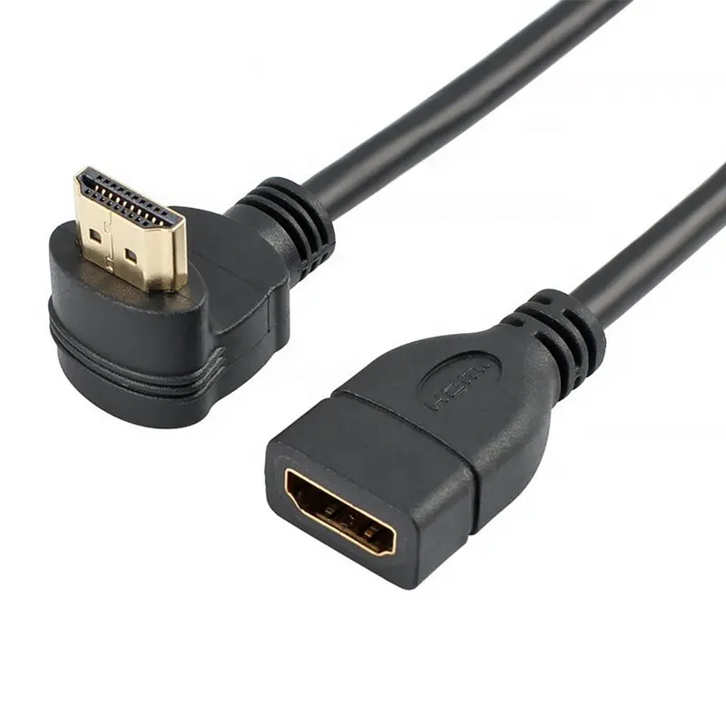 Xput PVC HDMI 1.4 Version Male To Female Extension Short Cable 90 Degree 270 Degree Right Angle Left Angle HDMI To HDMI Cable