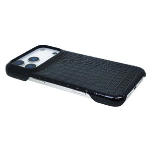 Étui de téléphone portable de luxe en cuir de vachette pleine fleur véritable, motif <span class=keywords><strong>croco</strong></span>, protection intégrale 360°, pour 17 Pro Max C - Product Image 3