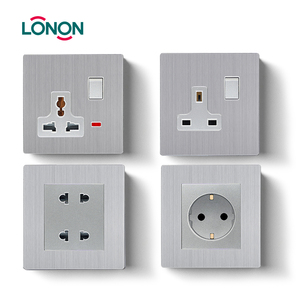 Ultra-Thin Silver Switch Wall Single <strong>Double</strong> <strong>Control</strong> Panel Household Electrical Switches and Socket Indian - Product Image 3
