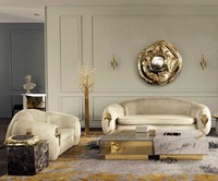 Diseño de lujo estilo europeo calidad nubuck tela 1 2 3 plazas sofá conjunto muebles sala de estar