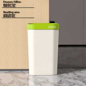 Wyn Large Capacity <b>Square</b> Plastic Trash Can For Kitchen Indoor Use - Product Image 3