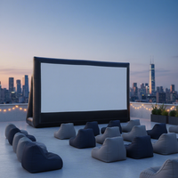 Grand écran gonflable publicitaire pour films en plein air, écran de projection gonflable pour téléviseur, équipement de cinéma