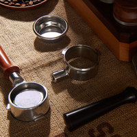 Poignée de machine à café sans fond en acier inoxydable enrichi en platine, 54 mm, design moderne et minimaliste, compatible avec les modèles 870/880