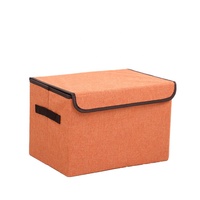 Boîte de rangement pliable avec couvercle, grande capacité, multifonction, bac d'entrepôt en tissu, tiroir pour articles divers
