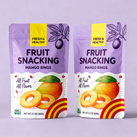 Sachet plastique personnalisé pour snacks, pochette à bonbons recyclable, sachet alimentaire refermable, emballage pour mangues séchées, étiquette et logo personnalisés