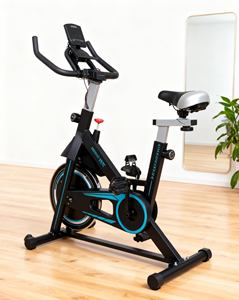 Indoor 4.0Kgs Exercise Bike <strong>Spin</strong> Smart Screen 100kg Max Load <strong>Black</strong> Plasticized Steel Tube Home Gym Upright Silent - Product Image 2